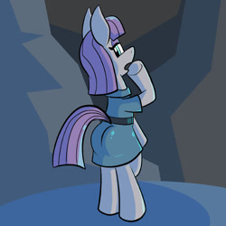 Size: 576x576 | Tagged: safe, artist:pembroke, derpibooru import, maud pie, pony, bipedal, female, mare, plot, solo