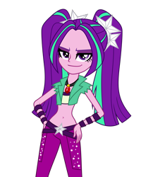 Size: 2000x2500 | Tagged: safe, artist:ponyalfonso, aria blaze, equestria girls, rainbow rocks, belly button, clothes, female, midriff, pants, simple background, solo, transparent background