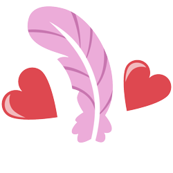 Size: 1000x1000 | Tagged: safe, artist:cheezedoodle96, feather bangs, hard to say anything, .svg available, cutie mark, cutie mark only, feather, heart, no pony, simple background, svg, transparent background, vector