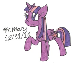 Size: 799x673 | Tagged: safe, artist:cmara, twilight sparkle, twilight sparkle (alicorn), alicorn, pony, solo, traditional art