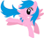 Size: 407x346 | Tagged: safe, artist:selenaede, artist:the smiling pony, artist:user15432, derpibooru import, firefly, pegasus, pony, g1, base used, bow, g1 to g4, generation leap, solo, tail bow