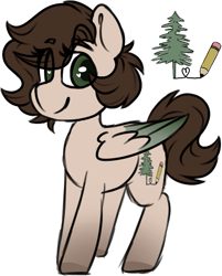 Size: 413x513 | Tagged: safe, artist:ivybrush, derpibooru import, oc, oc only, oc:pacific pine, pegasus, pony, female, heart eyes, simple background, solo, transparent background, wingding eyes