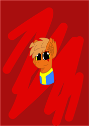 Size: 597x844 | Tagged: safe, artist:terminalhash, derpibooru import, oc, oc:vaultpony, pony, clothes, solo, vault suit, vector