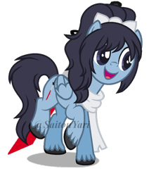 Size: 600x706 | Tagged: safe, artist:t-aroutachiikun, pegasus, pony, base used, clothes, male, ponified, scarf, simple background, solo, stallion, touken ranbu, transparent background, yamato no kami yasusada