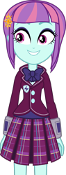 Size: 1141x3000 | Tagged: safe, artist:diegator007, sunny flare, dance magic, equestria girls, spoiler:eqg specials, clothes, crystal prep academy uniform, female, school uniform, simple background, skirt, smiling, solo, transparent background, vector