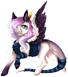 Size: 1317x1492 | Tagged: safe, artist:lunawolf28, derpibooru import, oc, oc:kiccup, pegasus, pony, clothes, female, mare, simple background, solo, sweater, transparent background