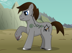 Size: 793x576 | Tagged: safe, artist:malte279, oc, oc only, oc:graystan, earth pony, pony, tattoo, vector