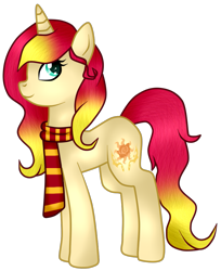 Size: 809x993 | Tagged: safe, artist:bluemoonbluepony, derpibooru import, oc, oc:miss shimmer, pony, unicorn, clothes, female, mare, scarf, simple background, solo, transparent background