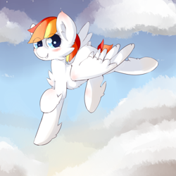 Size: 540x540 | Tagged: safe, artist:fluffleduckle, derpibooru import, oc, pegasus, pony, flying, solo