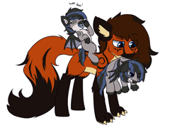 Size: 2875x2065 | Tagged: safe, artist:rivibaes, derpibooru import, oc, oc:lixthewolf, bat wings, claws, foal, lixder, parent:oc:lixthewolf, parent:oc:nightglider, parents:lixder, paws