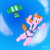 Size: 1500x1500 | Tagged: safe, artist:phallen1, derpibooru import, oc, oc only, oc:maya northwind, oc:sadie michaels, earth pony, pony, unicorn, atg 2018, falling, magic, newbie artist training grounds, parachute, ponified oc, sky, skydiving, sweat