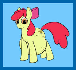 Size: 743x684 | Tagged: safe, derpibooru exclusive, derpibooru import, apple bloom, earth pony, pony, alternate cutie mark, female, kicking, older, pregnant, solo