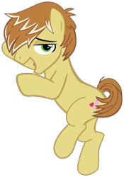 Size: 3000x4280 | Tagged: safe, artist:frownfactory, feather bangs, earth pony, pony, hard to say anything, absurd resolution, cutie mark, male, simple background, solo, stupid sexy feather bangs, transparent background, vector