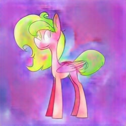 Size: 512x512 | Tagged: safe, artist:binkyt11, oc, oc only, oc:melon dew, pegasus, pony, paintschainer, solo