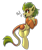 Size: 1280x1513 | Tagged: safe, artist:rileyisherehide, derpibooru import, oc, oc:non toxic, monster pony, original species, tatzlpony, chest fluff, female, rule 63, simple background, solo, standing, standing on one leg, transparent background