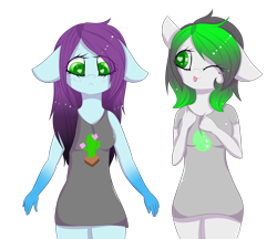 Size: 4638x4000 | Tagged: safe, artist:mimihappy99, derpibooru import, oc, oc only, oc:mimi happy, oc:wubsy, anthro, earth pony, pegasus, clothes, cute, duo, female, heart eyes, lesbian, mare, oc x oc, one eye closed, outfit, shipping, simple background, tongue out, transparent background, wingding eyes, wink