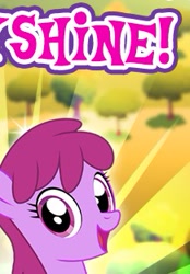 Size: 217x311 | Tagged: safe, derpibooru import, berry punch, berryshine, pony, gameloft, meme, solo, wow! glimmer