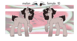Size: 4088x2202 | Tagged: safe, artist:umiimou, derpibooru import, oc, oc only, oc:melon, pony, unicorn, female, mare, reference sheet, simple background, solo, transparent background