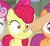 Size: 1159x1073 | Tagged: safe, derpibooru import, edit, edited screencap, screencap, apple bloom, surf and/or turf, :i, bad edit, boop, boop edit, cropped, disembodied hand, finger, hand