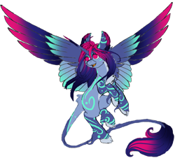 Size: 1024x927 | Tagged: safe, artist:absolitedisaster08, derpibooru import, oc, oc:neon hue, alicorn, pony, colored wings, female, mare, simple background, solo, transparent background