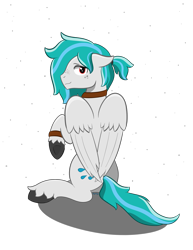 Size: 2480x3207 | Tagged: safe, artist:dyonys, derpibooru import, oc, oc only, oc:rainfall, pegasus, pony, bracelet, collar, cutie mark, eyeshadow, freckles, jewelry, looking at you, makeup, male, simple background, simple shading, sitting, stallion, transparent background, unshorn fetlocks, wings