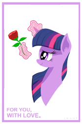 Size: 1000x1500 | Tagged: safe, artist:truffle shine, twilight sparkle, pony, unicorn, disembodied head, flower, head, holding, magic, rose, simple background, solo, telekinesis, transparent background