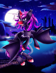 Size: 2593x3372 | Tagged: safe, artist:xaneas, oc, oc only, oc:midnight moon, pony, vampony