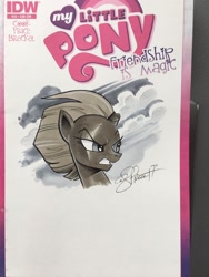 Size: 1536x2048 | Tagged: safe, artist:andypriceart, tempest shadow, pony, my little pony: the movie, broken horn, eye scar, horn, scar, solo, traditional art