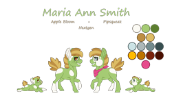 Size: 3496x2000 | Tagged: safe, artist:jackiebloom, derpibooru import, oc, oc:maria ann smith, earth pony, pony, baby, baby pony, female, filly, high res, offspring, parent:apple bloom, parent:pipsqueak, parents:pipbloom, piebald colouring, reference sheet, simple background, socks (coat marking), solo, transparent background