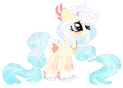 Size: 606x434 | Tagged: safe, artist:inkyy-kiwi, derpibooru import, oc, oc only, original species, pony, water pony, female, simple background, solo, transparent background