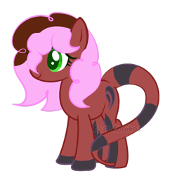 Size: 1024x1057 | Tagged: safe, artist:roserooibos, derpibooru import, oc, oc:nera, earth pony, pony, augmented tail, female, mare, simple background, solo, transparent background