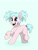 Size: 1537x2048 | Tagged: safe, artist:pastel-charms, derpibooru import, oc, oc:twinkle star, earth pony, pony, bandaid, blue background, female, filly, missing teeth, offspring, parent:cheese sandwich, parent:pinkie pie, parents:cheesepie, simple background, solo