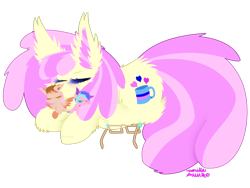 Size: 1280x960 | Tagged: safe, artist:vanillaswirl6, oc, oc only, oc:cerulean bird, oc:cobalt blast, oc:vanilla swirl, earth pony, pegasus, pony, unicorn, :o, :p, babies, baby, baby ponies, baby pony, behaving like a cat, behaving like a dog, big ears, blushing, chest fluff, children, coat markings, colored eyelashes, colt, cute, daaaaaaaaaaaw, ear fluff, eyes closed, family, female, filly, fluffy, glasses, grooming, impossibly large ears, licking, lying, male, mother, open mouth, prone, size difference, small horn, spots, tongue out, trio, vanillaswirl6 is trying to murder us