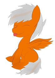 Size: 2893x4092 | Tagged: safe, derpibooru import, oc, oc only, oc:steel wing, pegasus, pony, :p, age regression, blank flank, colt, male, silly, simple background, solo, spread wings, tongue out, transparent background