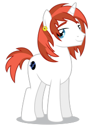 Size: 4144x5553 | Tagged: safe, artist:dragonchaser123, derpibooru import, idw, long play, pony, unicorn, absurd resolution, ear piercing, idw showified, looking at you, male, piercing, simple background, smiling, solo, stallion, transparent background