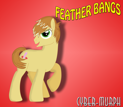 Size: 4263x3720 | Tagged: safe, artist:cyber-murph, feather bangs, pony, hard to say anything, absurd resolution, signature, solo