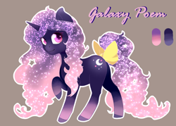 Size: 1400x1000 | Tagged: safe, artist:tokokami, derpibooru import, oc, oc:galaxy poem, pony, bow, solo