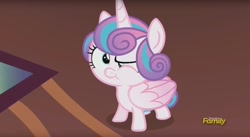 Size: 1669x916 | Tagged: safe, screencap, princess flurry heart, alicorn, pony, a flurry of emotions, baby, baby pony, female, filly, one eye closed, wink