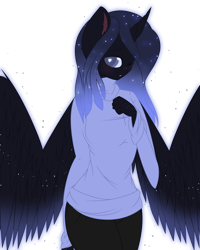 Size: 1440x1800 | Tagged: safe, artist:electricaldragon, derpibooru import, oc, oc:night vision, alicorn, anthro, base used, clothes, female, hoodie, mare, pants, simple background, solo, transparent background