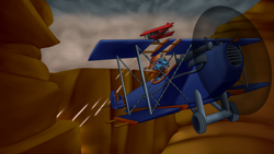 Size: 1920x1080 | Tagged: safe, artist:einboph, oc, oc only, pony, battlefield 1, biplane, dog fight, red baron, world war i