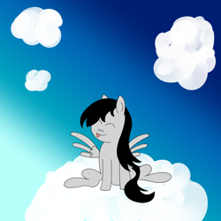 Size: 6000x6000 | Tagged: safe, artist:flamelight-dash, oc, oc only, pony, absurd resolution, cloud, cute, day, female, filly, sky, solo