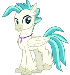 Size: 3000x3200 | Tagged: safe, artist:cheezedoodle96, derpibooru import, terramar, classical hippogriff, hippogriff, surf and/or turf, .svg available, jewelry, looking at you, male, necklace, raised hoof, simple background, smiling, solo, svg, transparent background, vector