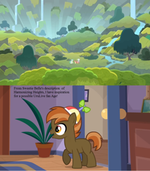 Size: 896x1025 | Tagged: safe, artist:jan, derpibooru import, edit, edited screencap, screencap, apple bloom, button mash, scootaloo, sweetie belle, terramar, classical hippogriff, earth pony, hippogriff, pony, surf and/or turf, beanie, button's adventures, colt, cropped, harmonizing heights, hat, male, mount aris, myst, propeller hat, raised hoof, text, that pony sure does love computer games, waterfall