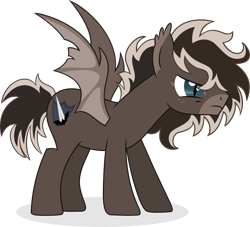 Size: 1600x1455 | Tagged: safe, artist:cirillaq, derpibooru import, oc, oc:basalt, bat pony, pony, male, simple background, solo, stallion, transparent background