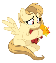 Size: 3540x4029 | Tagged: safe, artist:estories, derpibooru import, oc, oc:alice goldenfeather, oc:comet, pegasus, phoenix, pony, female, high res, mare, simple background, sitting, teary eyes, transparent background, vector