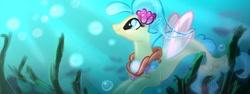 Size: 1280x480 | Tagged: safe, artist:colorfulcolor233, derpibooru import, princess skystar, seapony (g4), my little pony: the movie, female, smiling, solo, underwater