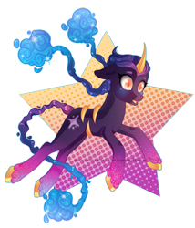 Size: 1173x1373 | Tagged: safe, artist:caramelflower, derpibooru import, pony, unicorn, cosmog, female, mare, pokémon, ponified, simple background, solo, stars, transparent background