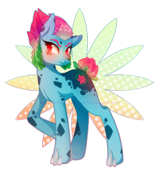 Size: 963x1045 | Tagged: safe, artist:caramelflower, derpibooru import, earth pony, pony, female, ivysaur, looking at you, mare, pokémon, ponified, simple background, solo, transparent background