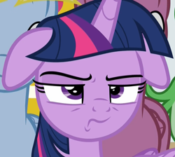 Size: 1206x1079 | Tagged: safe, derpibooru import, screencap, twilight sparkle, twilight sparkle (alicorn), alicorn, pony, friendship university, annoyed, disgusted, female, floppy ears, frown, mare, reaction image, solo focus