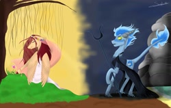 Size: 1754x1112 | Tagged: safe, artist:dreamsfox, derpibooru import, pony, greek mythology, hades, persephone, ponified, tree